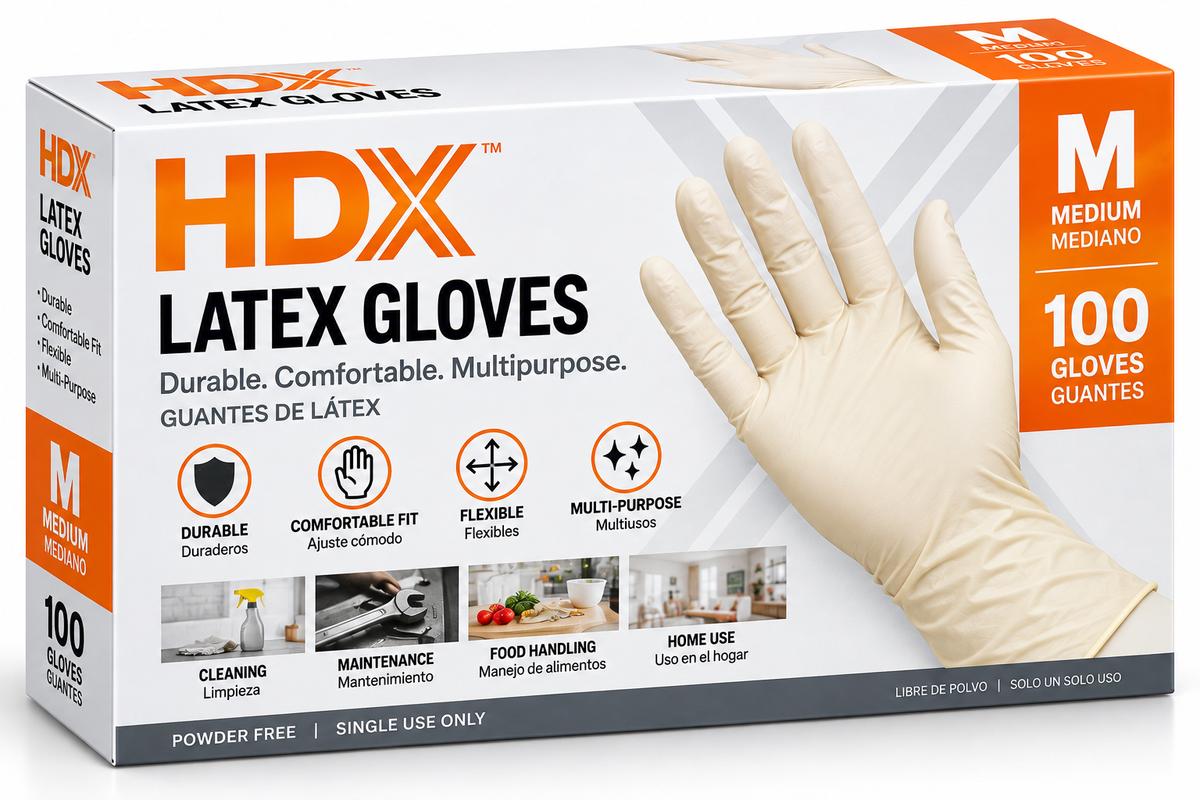 HDX LATEX GLOVES