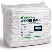 White Terry Wiping Rags 20lbs Bag